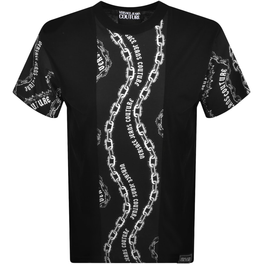 Versace Jeans Couture Chain T Shirt Black Mainline Menswear Denmark